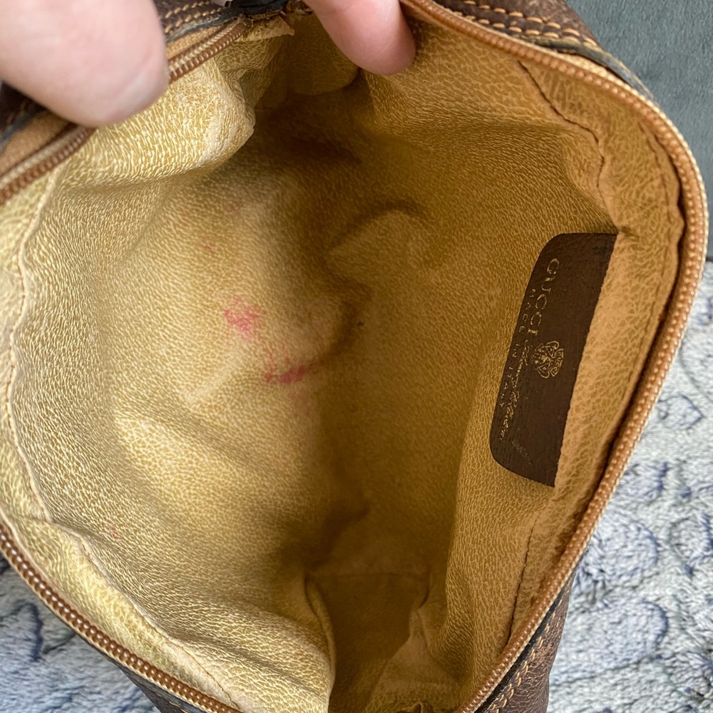 Gucci GG Men's PVC and Leather Toiletry Clutch Bag, Vintage - Picture 15 of 15